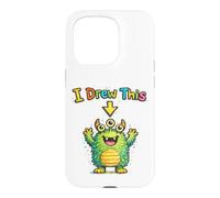 I Drew This Cute Monster Funny Kids Art Teacher Humour Coque pour iPhone 15 Pro