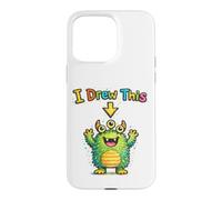 I Drew This Cute Monster Funny Kids Art Teacher Humour Coque pour iPhone 15 Pro Max