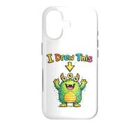 I Drew This Cute Monster Funny Kids Art Teacher Humour Coque pour iPhone 17