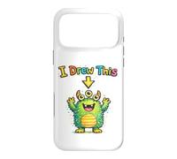 I Drew This Cute Monster Funny Kids Art Teacher Humour Coque pour iPhone 17 Pro Max