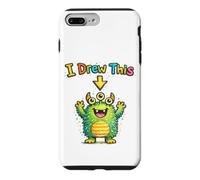 I Drew This Cute Monster Funny Kids Art Teacher Humour Coque pour iPhone 7 Plus/8 Plus