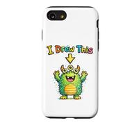 I Drew This Cute Monster Funny Kids Art Teacher Humour Coque pour iPhone SE (2020) / 7/8