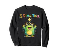 I Drew This Cute Monster Funny Kids Art Teacher Humour Sweatshirt