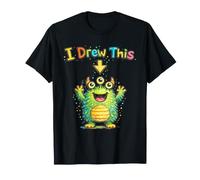 I Drew This Cute Monster Funny Kids Art Teacher Humour T-Shirt