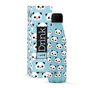I-Drink Bouteille thermique en acier à double paroi 350/500/750/1000 ml, Décorée (750 ML, Tropical)