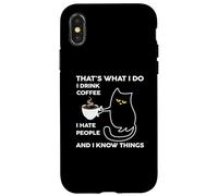 I Drink Coffee I Hate People Cafeine Baristas Coffee Lover Coque pour iPhone X/XS