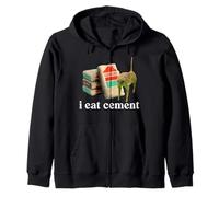 I Eat Cement Maudit Chat Drôle Curly Specific Dank Meme Sweat à Capuche