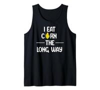 I Eat Corn The Long Way Funny Adult Humor Graphic Apparel Débardeur