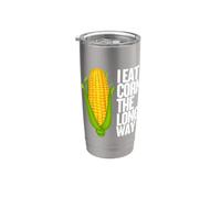 I Eat Corn The Long Way - Funny Inappropriate Tee Gobelet isotherme en acier inoxydable double paroi
