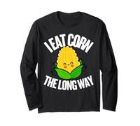 I Eat Corn The Long Way - Funny Inappropriate Tee Manche Longue