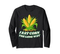 I Eat Corn The Long Way - Funny Inappropriate Tee Manche Longue