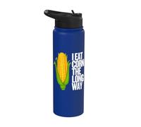 I Eat Corn The Long Way - Funny Inappropriate Tee Stainless Steel Insulated Water Bottle