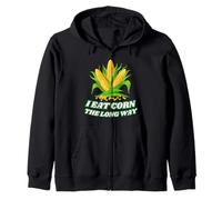 I Eat Corn The Long Way - Funny Inappropriate Tee Sweat à Capuche