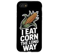 I Eat Corn The Long Way Humour Maïs Illustration Drôle Coque pour iPhone SE (2020) / 7/8