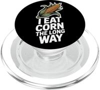I Eat Corn The Long Way Humour Maïs Illustration Drôle PopSockets PopGrip pour MagSafe