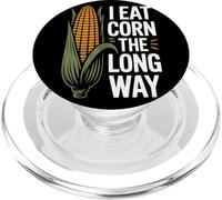 I Eat Corn The Long Way Humour Maïs Vintage pour Foodies PopSockets PopGrip pour MagSafe