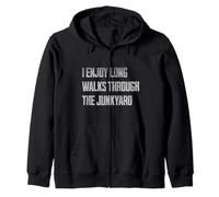 I Enjoy Long Walks Through The Junkyard Car Repair Humour Sweat à Capuche