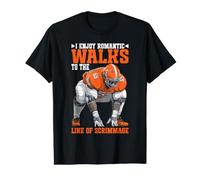I Enjoy Romantic Walks to The Line of Scrimmage - T-Shirt Graphique avec Valeur