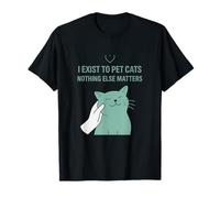 I Exist to Pet Cats Funny Cat Lover Design Menthe T-Shirt