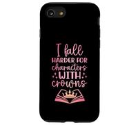 I Fall for The Characters W/Crowns Fantasy Book Lover Tee Coque pour iPhone SE (2020) / 7/8
