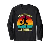 I Fart When I Run Funny Running Marathon Runner Triathlon Manche Longue