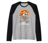 I Feel It's Coming Squelette Runner Thème Halloween Manche Raglan
