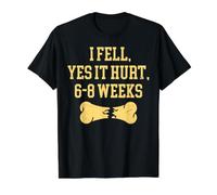 I Fell, Yes It Hurt, 6-8 Weeks T-Shirt Graphique avec Valeur, Homme, Noir, S