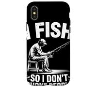 I Fish So I Do Not Choke People Humour Pêcheur Citation Coque pour iPhone X/XS