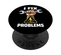 I Fix Problems Clé mécanique Graphique PopSockets PopGrip Adhésif