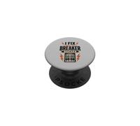 I Fix What The Breaker Breaks Électricien Vintage PopSockets PopGrip Adhésif