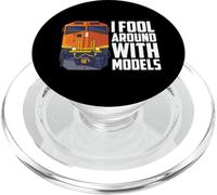 I Fool Around with Models Train Locomotive Diesel Locomotive PopSockets PopGrip pour MagSafe