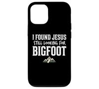 I Found Jesus Still Looking for Bigfoot Funny Christian Coque pour iPhone 12/12 Pro