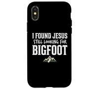 I Found Jesus Still Looking for Bigfoot Funny Christian Coque pour iPhone X/XS