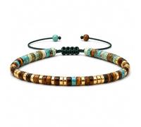 'I Fucking Love You' Morse Code Bracelet with African Turquoise Tiger Eye | Adjustable Draw String Couple,Morse Code Bracelets for Women,Romantic Couple Jewelry,Meaningful Gift for Her