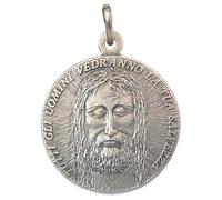 I G J Médaille de la Sainte Face du Christ (la Sainte Face du Suaire) - Grande Taille - 32 mm - Fabriqué en Haut-Relief