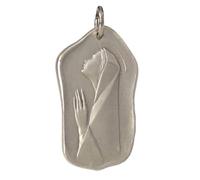 I G J MÉDAILLE DE LA VIERGE EN PRIÈRE - FABRIQUÉE DANS UN STYLE ITALIEN ANCIEN 100% MADE IN ITALY