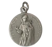 I G J Médaille de Sainte Brigitte de Suède, patronne de l'Europe et de la Suède - 100% fabriquée en Italie