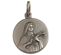 I G J Médaille de Sainte Thérèse de l'Enfant Jésus En Argent Massif 925