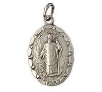 I G J MÉDAILLE OVALE DE SAINT PATRICK - SAINT PATRON D'IRLANDE - 100% FABRIQUÉ EN ITALIE - LES MÉDAILLES DES SAINTS PATRONS