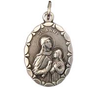 I G J Médaille Ovale de Sainte Anna (Mère de la Très Sainte Vierge Marie) - Médailles des Saints Patrons