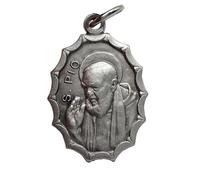 I G J MÉDAILLE OVALE DE SAN PIO DA PIETRELCINA (PADRE PIO) / SAINTE MARIE DES GRÂCES - FABRIQUÉE EN HAUT RELIEF - 100% FABRIQUÉE EN ITLAY