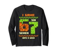 I Game 67 Heures par Jour Six Seven Gamer Pixel Manche Longue