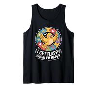 I Get Flappy When I'm Happy Cute Autism Awareness Bird Débardeur