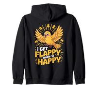 I Get Flappy When I'm Happy Cute Autism Awareness Bird Sweat à Capuche