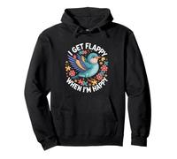 I Get Flappy When I'm Happy Cute Autism Awareness Bird Sweat à Capuche