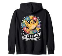 I Get Flappy When I'm Happy Cute Autism Awareness Bird Sweat à Capuche