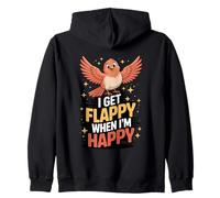 I Get Flappy When I'm Happy Cute Autism Awareness Bird Sweat à Capuche