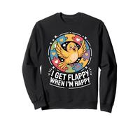 I Get Flappy When I'm Happy Cute Autism Awareness Bird Sweatshirt