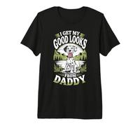 I Get My Good Looks from Daddy Dalmatian Puppy Lover T-Shirt Haut de Gamme