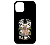 « I Get My Good Looks from Daddy German Shepherd Dog Lover » Coque pour iPhone 12/12 Pro